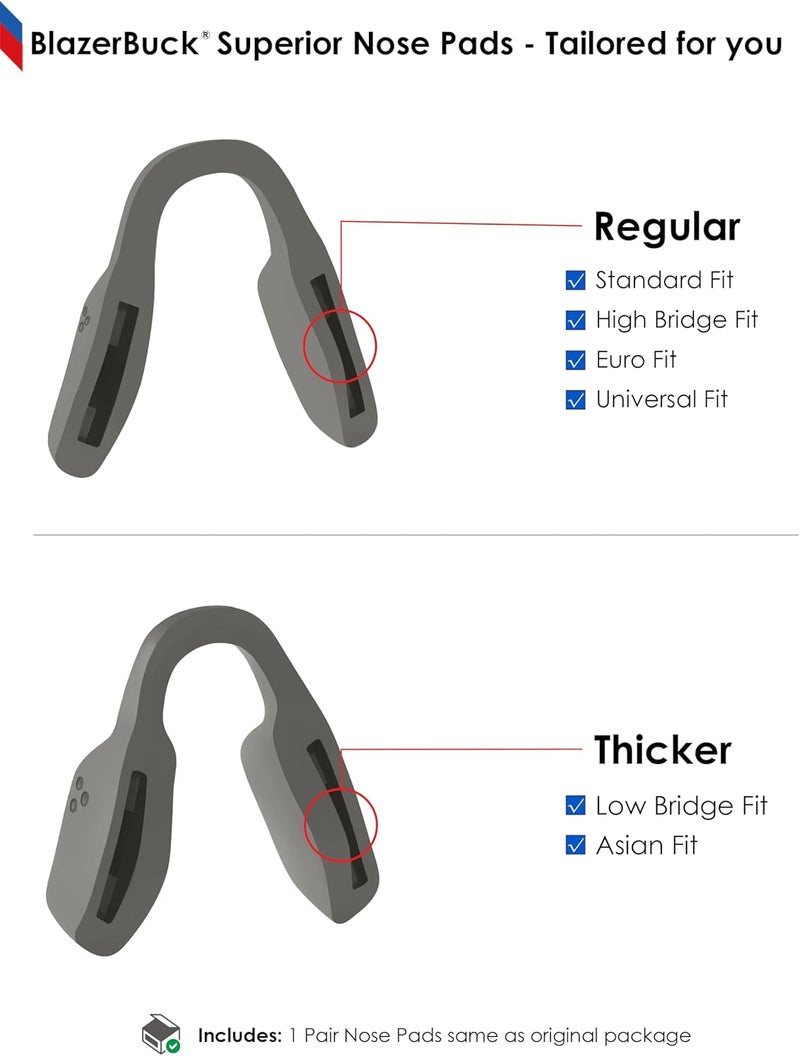BLAZERBUCK Replacement Nose Piece Nose Pads for Oakley Metalink OX8153 Eyeglasses - Image 4